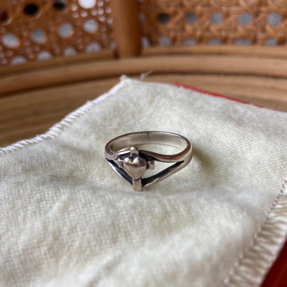 James Avery Heart and Cross Ring